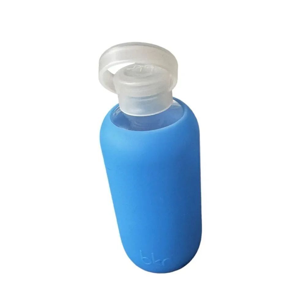 BKR Glass Water bottle in blue 16oz